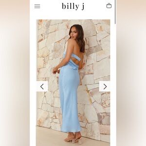 billy j Strapless Cowl Back Slip Dress in Orange